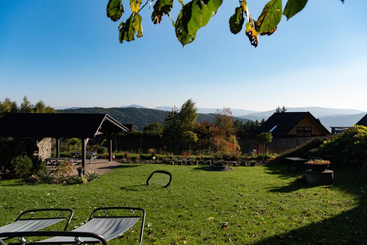 Domek W Gorach - Prywatne Jacuzzi, Sauna, Grota Solna - Panorama Chelm Ski&Spa Myślenice Eksteriør bilde