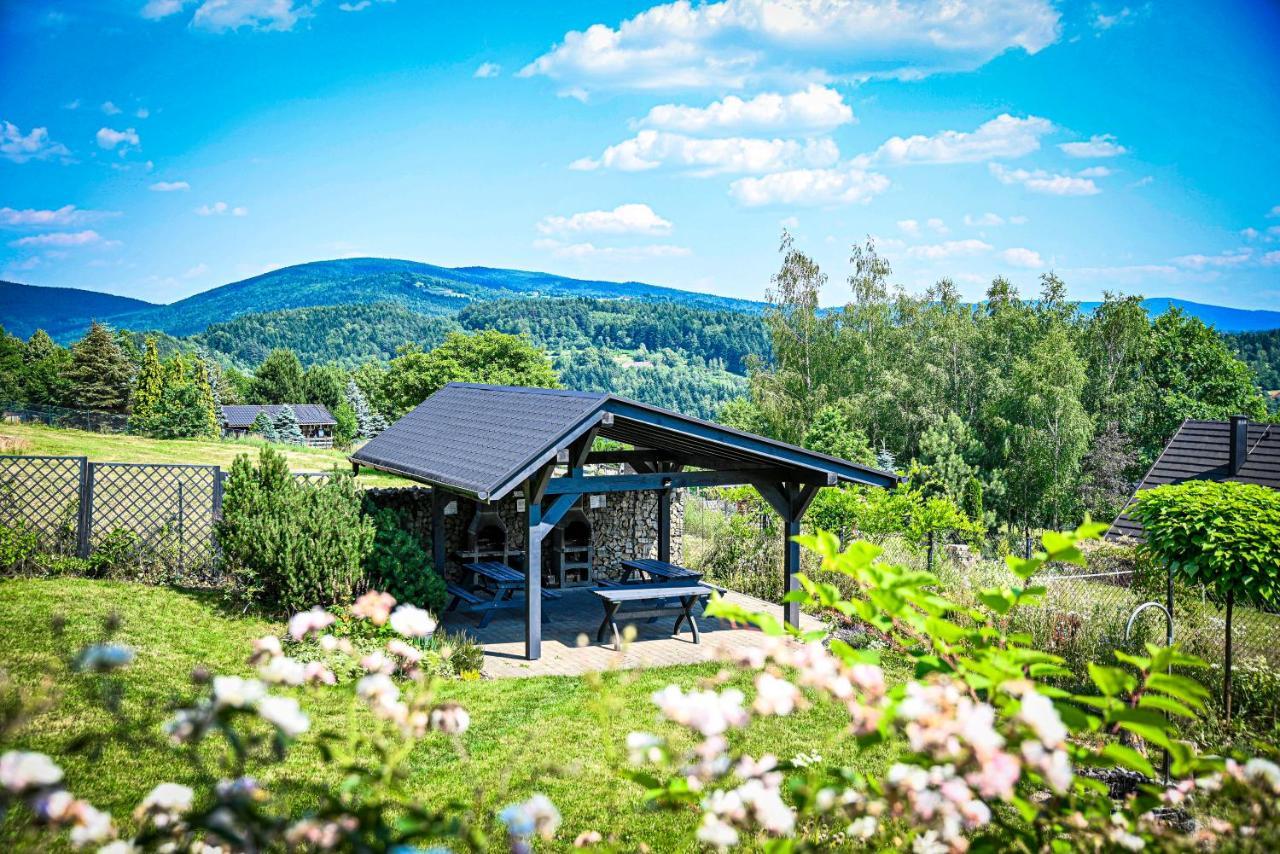 Domek W Gorach - Prywatne Jacuzzi, Sauna, Grota Solna - Panorama Chelm Ski&Spa Myślenice Eksteriør bilde